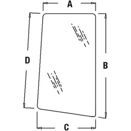 Aftermarket New RH Side Glass Fits John Deere 6200 6300 6400 6500 6506 6600 6800 Plus L78538